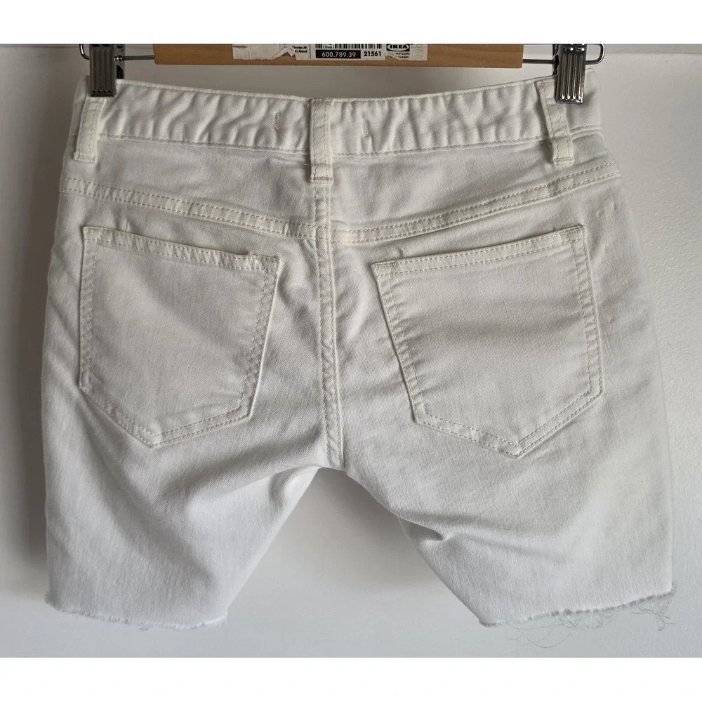 Free People Shorts Size 24 White Casual Bermuda Women Cutoff Hot Pants